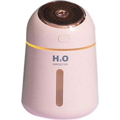 Humidificateur d’air d’aromathérapie USB (9.6x9.6x13.9cm) (Rose) (1/4)