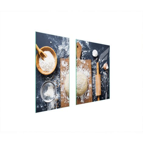 PLAQUE DE PROTECTION EN VERRE 75x52 CUISINE