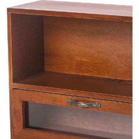 Aufbewahrungsbox aus Holz im Retro-Stil fürs Büro, Schminktisch, Parfüm- und Kosmetikhalter, Schreibtisch, Becherhalter, Massivholzschrank. (1/5)