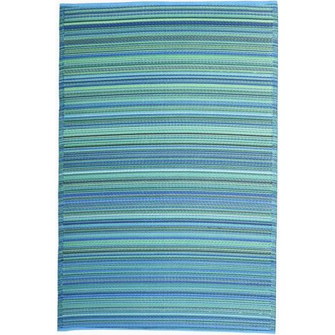 Tapis Cancun - L 240 x l 300 cm - Turquoise et vert - Livraison gratuite