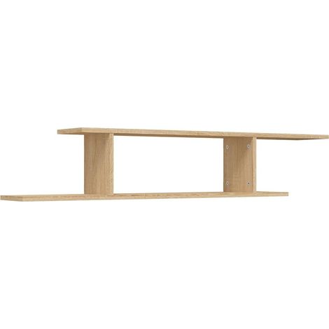 Scaffale TV Parete Rovere Sonoma 125x18x23 cm Legno Multistrato vidaXL (1/5)