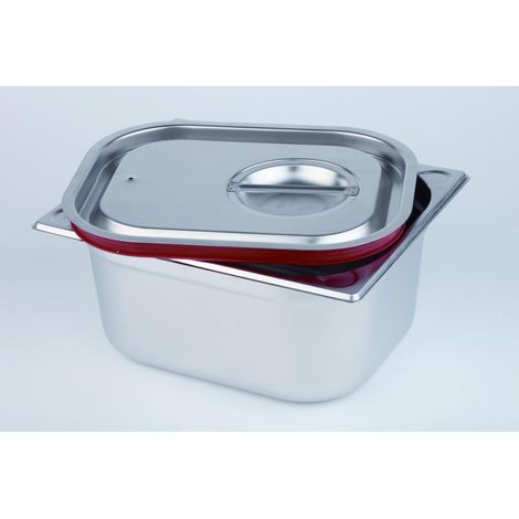 APS 80025 GN 1/3 coperchio per il trasporto, guarnizione in silicone, presa incassata e foro per evitare il vuoto, non adatto ai forni a vapore combinati