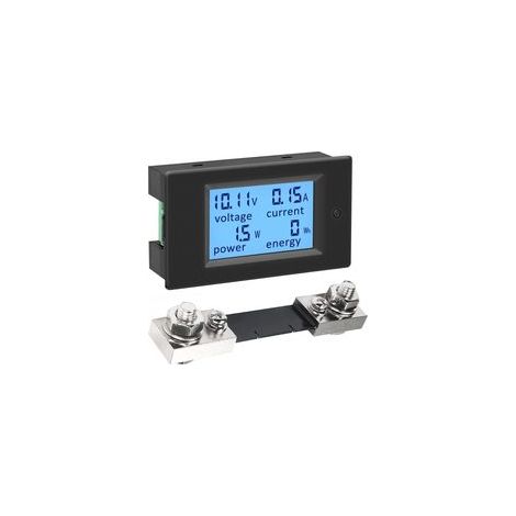 Voltmètre ampèremètre numérique 4 en 1 – Mesure tension DC 6.5-100V, courant 0-100A, puissance 0-10kW – Grand écran LCD rétroéclairé (1/5)