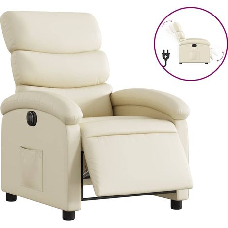 Maison Exclusive - Relaxsessel Elektrisch Creme Kunstleder