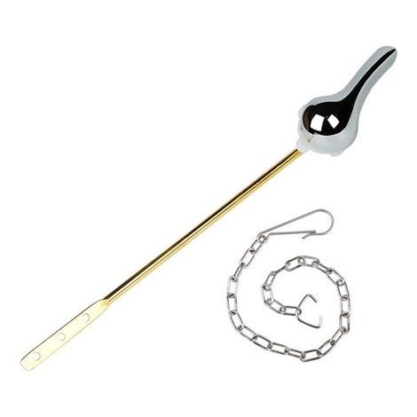 Levier de chasse d'eau avec chaîne robuste conçu pour les réservoirs de toilettes standard (1/5)