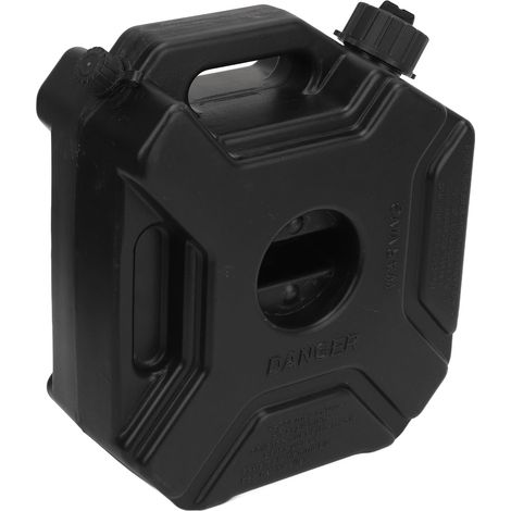 Bidon d'essence/carburant de 5 L (1,3 gallon) noir, réservoir de secours pour voiture, moto, UTV, quad, moto tout-terrain (sans support). (1/5)