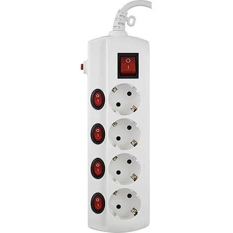 Multiprise hepoluz 4 prises avec interrupteur 3680W 1,5m (1/3)
