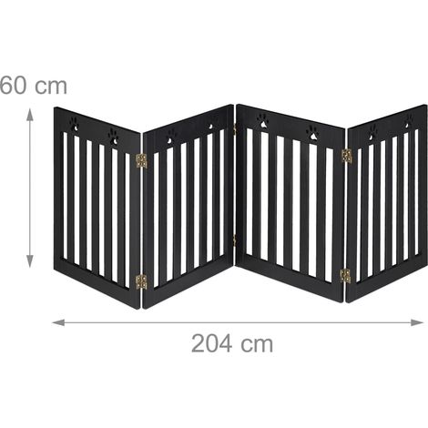 Barrera de seguridad plegable para perro escalera 60 x 204 x 2 cm instalación flexible diseño alegre en MDF blanco 130015473 (1/5)