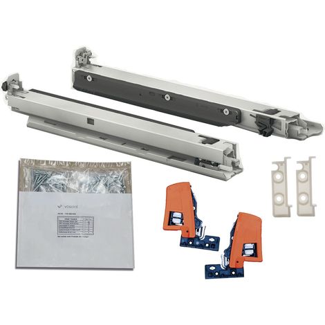 BLUM MOVENTO BLUMOTION S 760H Schubladenschienen, 400mm Bodenmontage Vollauszug 40kg, 1 Paar inkl. Kupplung und Montagezubehör-Set