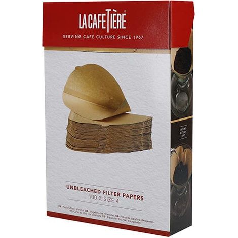La Cafetiere Unbleached Filter Paper Size 4 100 Pc (1/5)