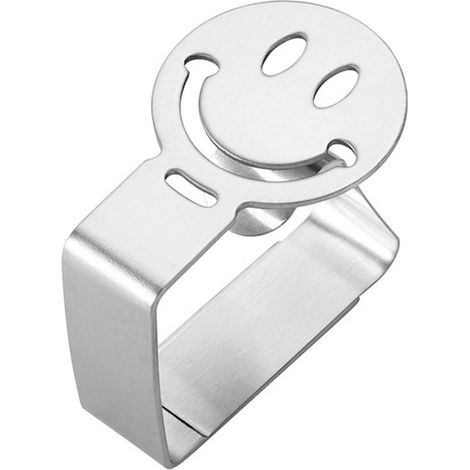 6er-Pack Tischdeckenclips aus Edelstahl grafisch gestaltet mit verschiedenen Motiven hochelastisch für mobile Anwendungen Geeignet für im Innen (1/5)