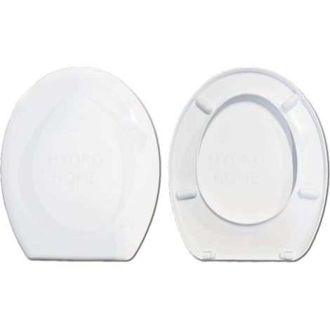 Copriwater Super Eco Universale Ovale fissaggio dal basso compatibile con vari modelli termoindurente bianco (1/4)