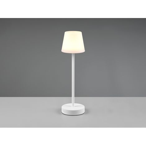LED Outdoor Akku Tischleuchte MARTINEZ touch dimmbar, Weiß 39cm (1/5)