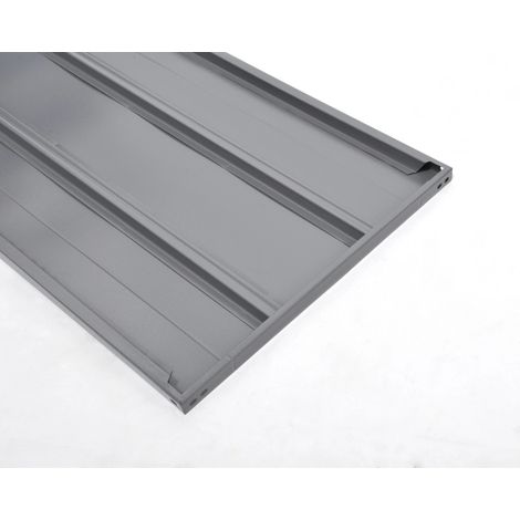 ripiano in metallo per scaffali da 100x60 cm - grigio.