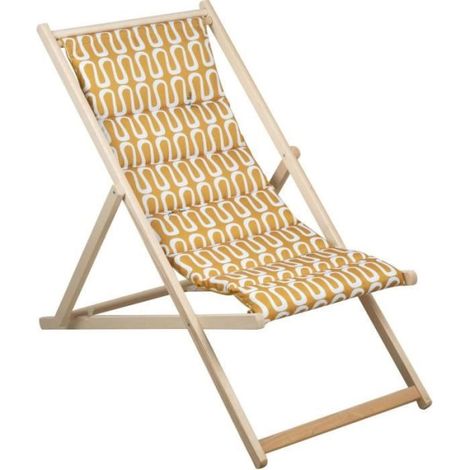 Transat Chilienne matelassée - JARDIN PRIVE - ELECTRO - Cumin - F100 (1/2)