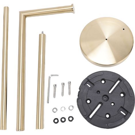 Porte-papier hygiénique support moderne intégré gain de place maison cuisine salle de bain rouleau fournitures or (1/5)