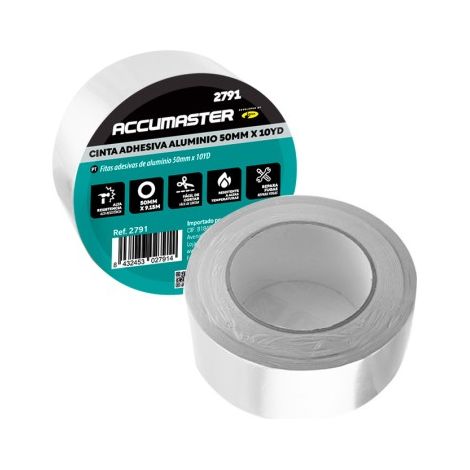 Ruban aluminium argenté - 75 mm - 50 yd, ACCUMASTER (1/5)