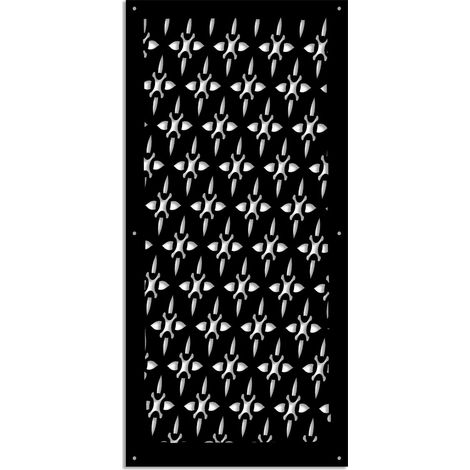 ZED - Panneau ajouré en PVC - Brise-soleil - Couleur : noir - Dimension : 50x150 cm