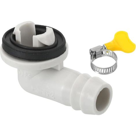 15mm Connecteur de Tuyau de Vidange de Climatiseur, 1 Pcs Connecteur de Vidange Universel avec Cerceau de Serrage pour Robinet D'Unité Ac à Fenêtre Mini-Fendue (1/5)