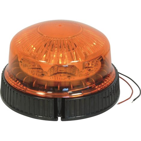 Topcar – Gyrophare LED rotatif homologué R65-R10 – Tension 10-30V – Design compact – Cabochon incassable – 17055