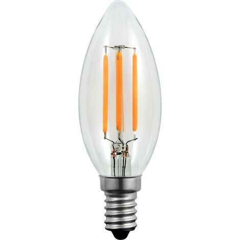 Ampoule LED filament C35 E14 2200K 175lm claire Polux (1/3)