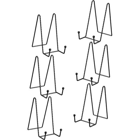 6 Pièces Support de Cadre Métal Noir Chevalet de Table pour Photos Assiettes et Cadres Présentoir Stable et Polyvalent pour Décoration (1/5)