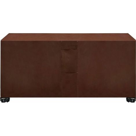 Rechteckige Gartenmöbelabdeckung, quadratische Oxford-Möbelabdeckung für die Terrasse mit Lüftungsschlitzen, wasserfest, winddicht, für Tischstuhlmöbel, Braun, 210 x 110 x 70 cm