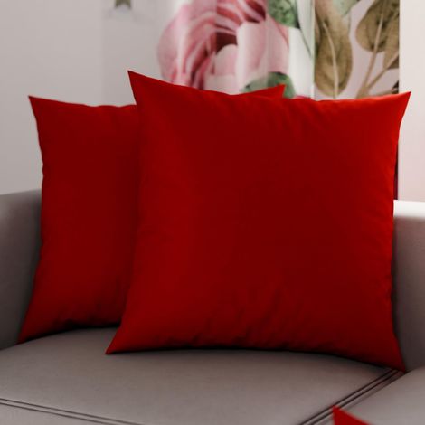 Lot de 2 Taies d'oreiller de Lit 30x30 cm, Housses de Coussin Unies Couleur Bordeaux, Taie Oreiller 100% Microfibre Hypoallergénique, Fabriqué en Italie (1/3)