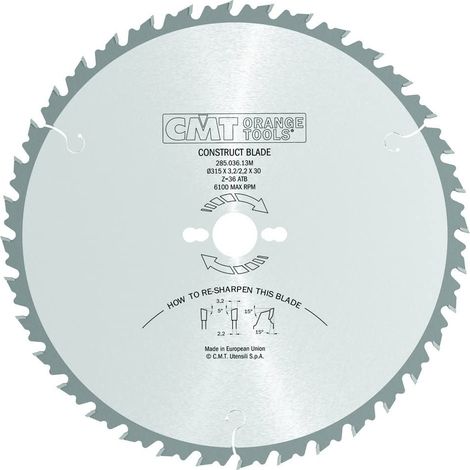 285.036.13M HOJA CIRCULAR CON LIMITADOR L/VINE HW 315x3.2/2.2x30 Z36 ATB