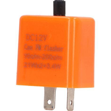 Relais clignotant 12V LED, clignotant, 2 broches, fréquence réglable normalement ouverte pour voiture (1/5)
