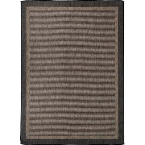 Tapis à tissage plat d'extérieur 200x280 cm Marron foncé (1/5)