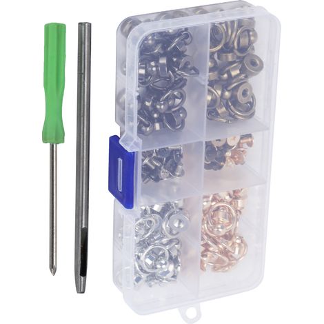 Ensemble de rivets à rotule pour la fabrication de vêtements, sacs et coques de téléphone - Accessoires pour le travail du cuir et autres loisirs créatifs (1/5)