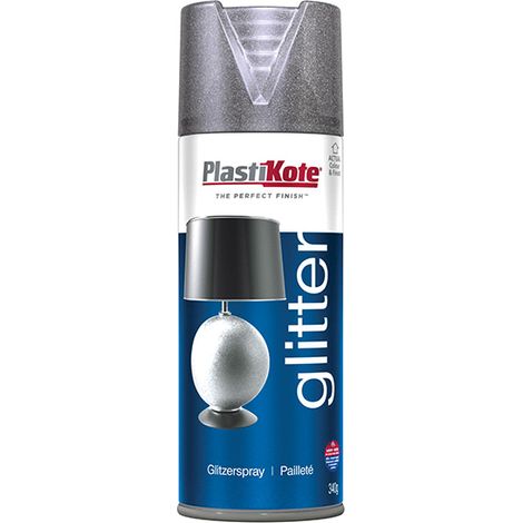 PlastiKote Glitter Effect Spray Paint in Silver, 400ml - Model PKT173