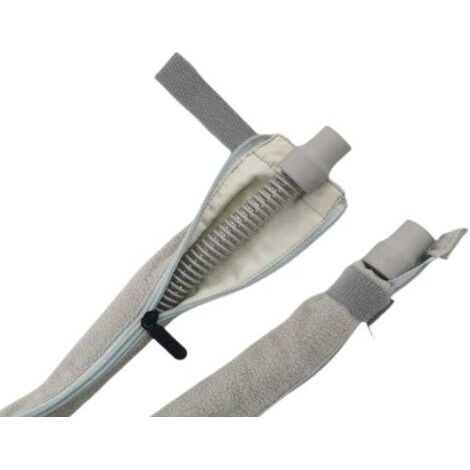 QORVA-CPAP Hose de tuyau Protector 1,92m long, CPAP Protection de Tuyau, Empêche la Formation de Condensation, Silence, Facile à Nettoyer et Réutilisable(Gris)