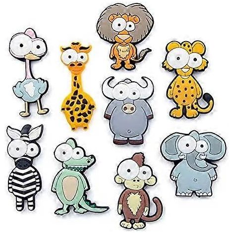 Aimants pour réfrigérateur pour tout-petits, aimants 3D mignons pour enfants, jouets d'apprentissage sur le thème des animaux, tableaux blancs, tableau d'affichage (animaux amusants) (1/5)