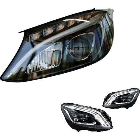 Gruppo ottico anteriore, compatibile con Mercedes-Benz W205, design robusto, caratteristiche di alta visibilità, per Xenon 15-18 (1/2)
