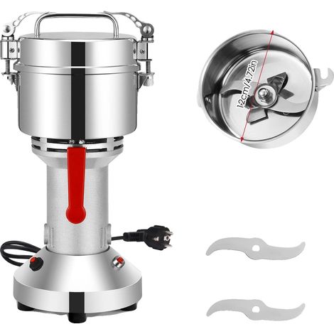 Broyeur de grains, Moulin électrique haute vitesse, Protection contre les surcharges, Gris Clair (1/2)