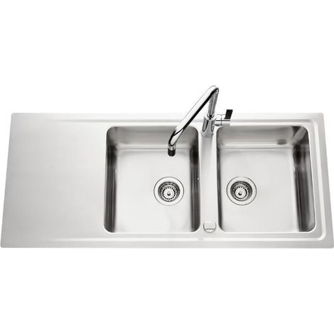 Évier de cuisine Inox mini-structure STROMBOLI - L 1170 x l 510 x P 195 mm - sous-meuble de 90 cm (1/4)
