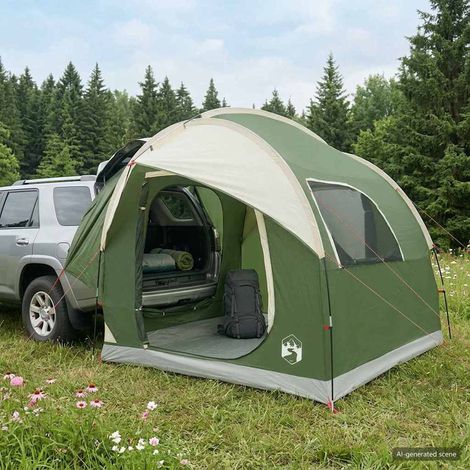 vidaXL Tenda da auto Verde 239 x 210 x 210 cm Poliestere e Acciaio (1/5)