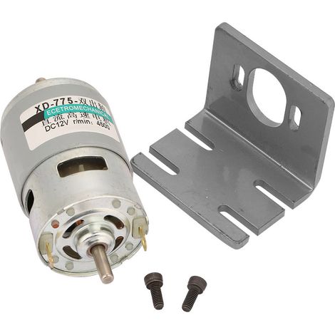 Moteur DC 775 50W couple élevé double arbre 12V 4500RPM avec support puissant (1/5)