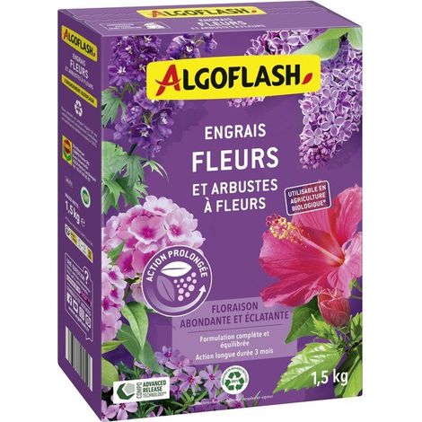 Fertilizante algoflash flores arbustos 1.5 kg orgánico