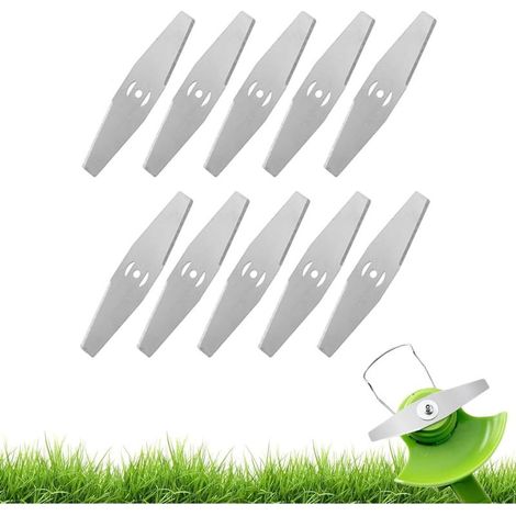 10-teiliges Zubehörset für Akku-Trimmer, Ersatzklingen aus Metall, Freischneiderklingen, Rasenmäherklingen für Akku-Trimmer, Gartenschneidemesser (1/5)