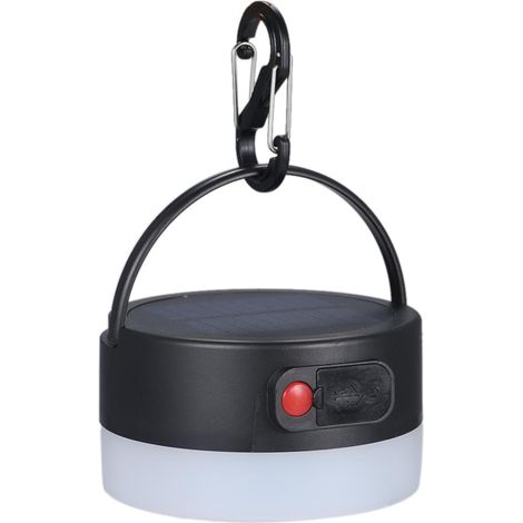Lampe LED solaire portable pour Camping, éclairage d'arrière-plan solaire et USB, Mini batterie externe rechargeable pour téléphone portable