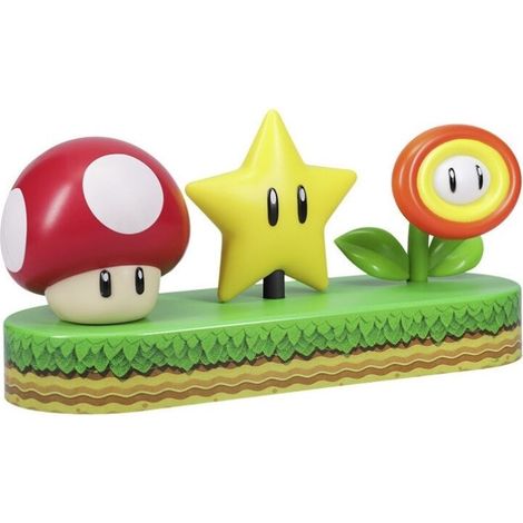 Paladone Super Mario Icon Light - de lampe de bureau sous licence officielle de Mario Brothers, de décoration de chambre de games et marchandises pour garçons et filles, de accessoire de cadeau de ve