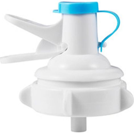 Ventil für Wasserspender mit Flaschenhals. Kompatibel mit 55-mm-Kronkorkenflaschen. Wiederverwendbarer Kunststoffauslauf mit Staubschutzkappe (einzeln verpackt). (1/4)