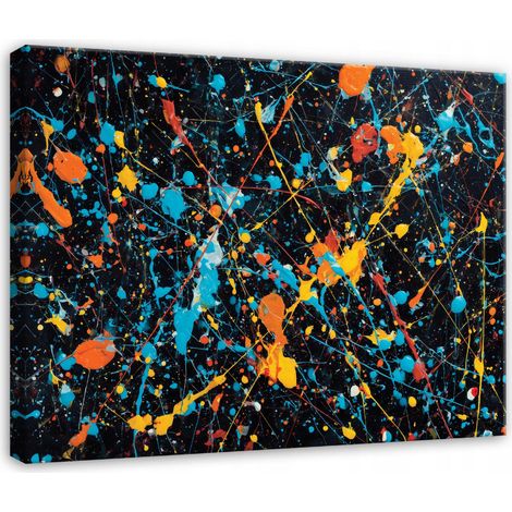 Leinwandbild Farbenfrohe Malerei Abstrakt, moderner Kunstdruck für Schlafzimmer und Wohnzimmer, hochauflösender Druck, 100 x 70 cm