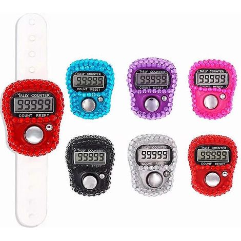 Compteur de doigts à couleur aléatoire, mini-bouton en plastique, précis (1/5)