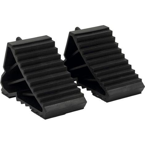 2 Pcs Plastic Wheel Chocks with Handle, Anti-Slip Block for Car, Non-Slip Base (1/5)