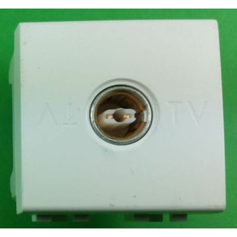 BTICINO LIGHT - PRESA TV PASSANTE FEMMINA 2 MODULI - COLORE BIANCO