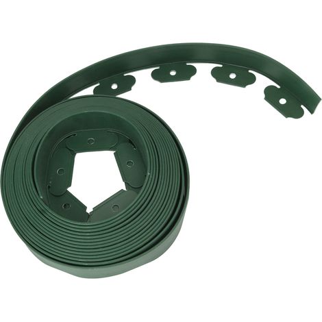 Kit de bordure de jardin en PE en forme de L, facile à déformer et sans creuser, pour l'aménagement paysager, vert, 5 x 5 x 1000 cm / 2 x 2 x 393,7 pouces (1/5)